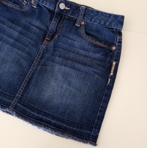 Old Navy Raw Hem Jean Skirt Girls Size 14 - Picture 4 of 10
